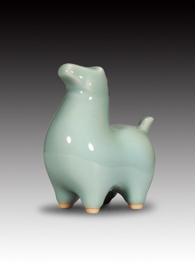 钧瓷唐马摆件陶瓷窑变招财桌面装饰品马客厅玄关摆设特色毕业礼品