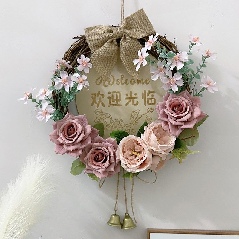 墙壁装饰品挂件墙面装饰花环入户门上挂饰客厅店铺门口吊饰布置 - 图0