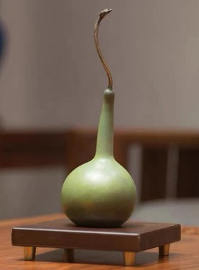 铜葫芦摆件新中式福禄寿财喜礼品手工艺品客厅办公室玄关柜装饰品