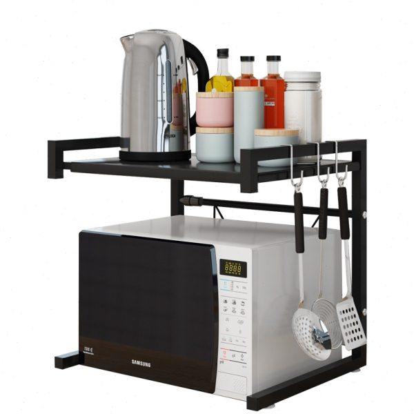 热卖厨房微波炉置物架多功能不锈钢可伸缩调节微波炉架烤箱收纳架,淘宝优惠券,粉丝福利购,淘宝优惠卷