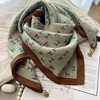 Autumn and winter warm women's square scarf with magnetic buckle silk scarf, winter lazy versatile scarf, cotton scarf, decorative, fashionable and versatile