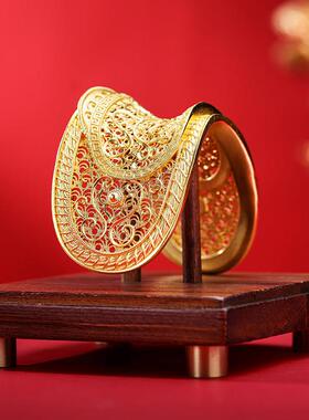 朱炳仁铜步步登高马鞍摆件办公室客厅玄关装饰品乔迁新居开业礼品