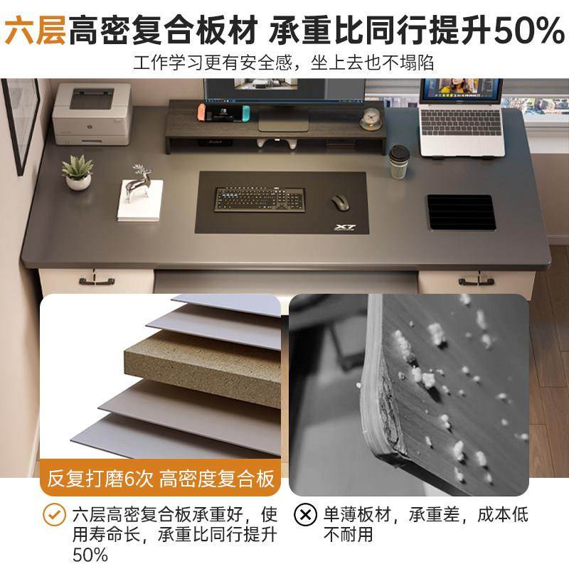 电脑桌台式机带抽屉书桌家用工作台简约现代办公桌椅卧室轻奢桌子,淘宝优惠券,粉丝福利购,淘宝优惠卷