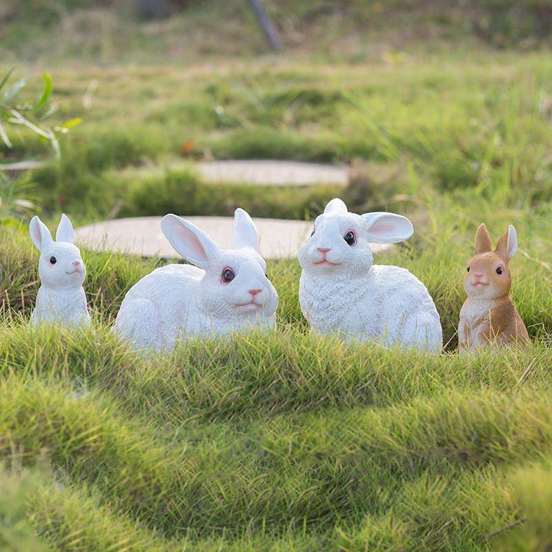 庭院户外幼儿园装饰小兔子摆件工艺品仿真动物兔子花园草坪装饰,淘宝优惠券,粉丝福利购,淘宝优惠卷