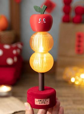 阿楹 暖居小众红色摆件充电发光展示架卧室梳妆台办公桌书柜装饰