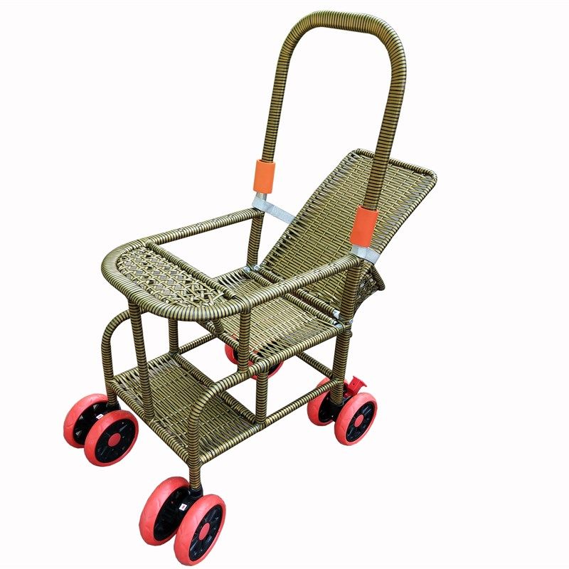宝宝竹藤推车轻便小孩儿童藤椅竹藤编折叠推车仿藤可躺婴儿车夏季,淘宝优惠券,粉丝福利购,淘宝优惠卷