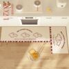 Red New Year kitchen floor mat Year of the Dragon no-wash anti-oil anti-fouling carpet anti-slip scrubbable stain-resistant long strip foot mat
