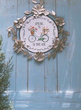 铁艺花艺花环装饰家居墙上饰品做旧花园杂货摆件