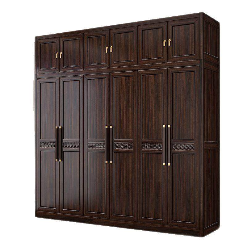 新中式乌金木饰实木衣柜对开门卧室家用实木中式大衣橱,淘宝优惠券,粉丝福利购,淘宝优惠卷