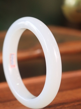 新疆和田玉平安镯羊脂白玉手镯