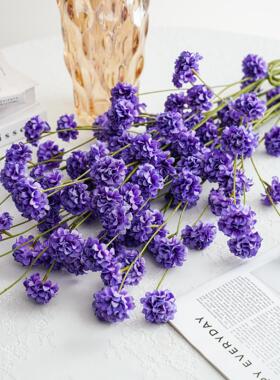 紫色绣球花轻奢假花彷真花摆设高级感逼真客厅插花造景装饰品摆件