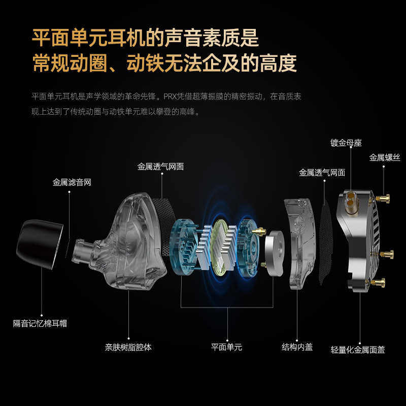 KZ-PRX平面振膜入耳式耳机舞台监听HIFI换耳塞平板可发烧新疆包邮,淘宝优惠券,粉丝福利购,淘宝优惠卷