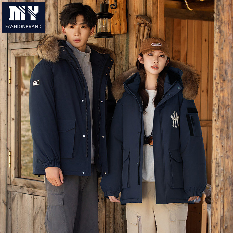 【官方正品】2025冬季潮牌情侣款长款羽绒服防风抗寒男女同款JW