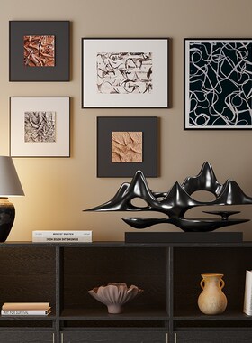 中式侘寂风高级感装饰品摆件样板房办公室客厅电视柜复古壁龛摆设