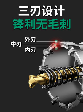 金属不锈钢开孔器钻头打孔神器合金属钻孔专用木工铁铝扣钢板扩孔