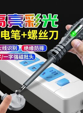 验电笔电工专用工具多功能一字十字螺丝刀多用线路检测验电试验电