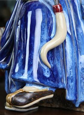 吕祖洞宾人物 陶醉石湾陶瓷公仔装饰品 工艺品精品人气摆件
