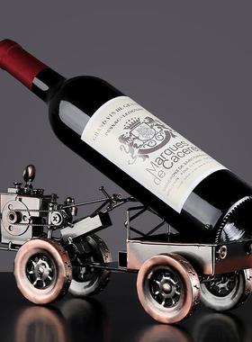 拖拉机创意复古客厅红酒架摆件酒柜装饰品家居玄关餐桌电视柜摆设