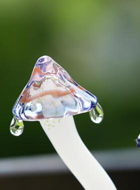 淄博琉璃手工艺品夜光蘑菇鸭桌面摆件治愈解压书桌装饰品创意礼物