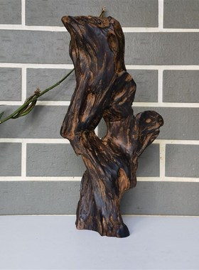 精品广西土沉香摆件自然随型风化木料根雕中式家居饰品药香味