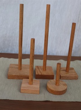 橡木架收纳置物子圣诞树木质底座diy材料手工装饰品展示道具陈列