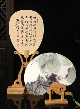 复古漆扇团扇双面漂漆空白团扇d