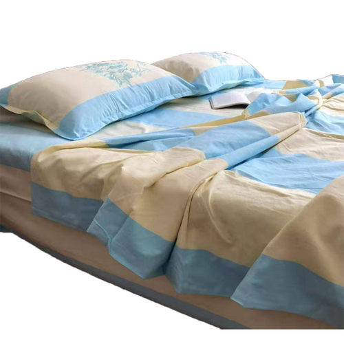 刘大姐家 帮工人清理四件套 高档绣花款 合股纯棉 - 图3