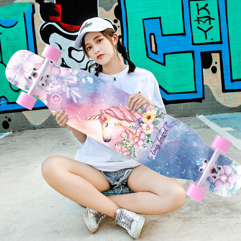 滑板长板专业板男女生初学者舞板公路板J青少年成人刷街四轮滑板,淘宝优惠券,粉丝福利购,淘宝优惠卷