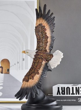 美式大号仿真雄鹰办公室摆件客厅玄关工艺品乔迁新店铺开业礼物