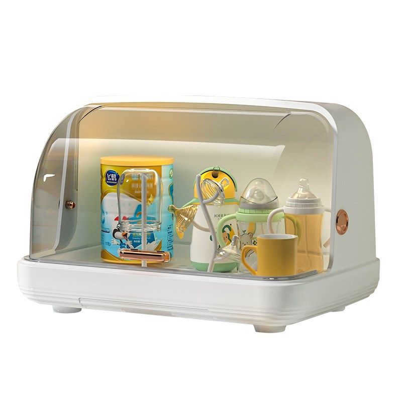 宝宝奶瓶收干沥水架子防尘带盖婴儿宝宝辅食餐具碗筷盘子收纳箱柜,淘宝优惠券,粉丝福利购,淘宝优惠卷