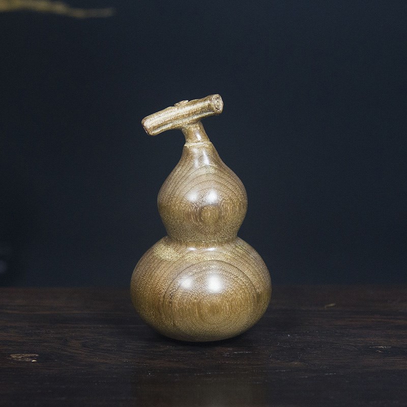 【石争】金丝楠木葫芦手把件枯木老料雕刻葫芦吊坠车挂男女把玩 - 图2