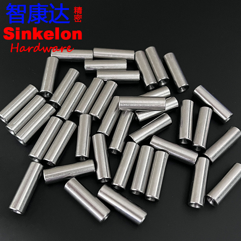 304不锈钢M3双通圆形接线柱隔离柱加长圆螺母垫柱钢柱M3*L现货 - 图2