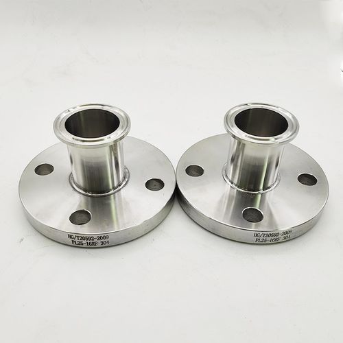 304不锈钢化工部HG/20592标准法兰转换快装接头一端法兰一端卡盘 - 图2