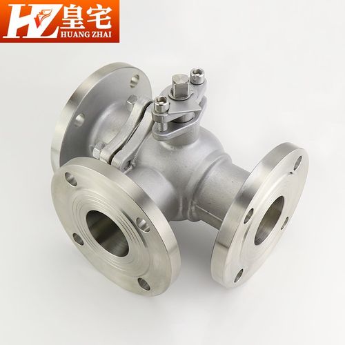 不锈钢三通球阀Q44F/Q45F16P L型T型法兰三通换向阀 转换阀40 80 - 图0