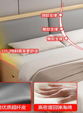 实木床1..8米松木双人用床简代YGM约现家1.2米卧室经济型出租房15