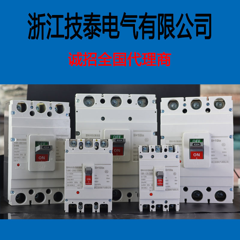 浙江技泰TCM1 塑壳断路器 三相 100A 160A250A 400A630A空气开关 - 图2