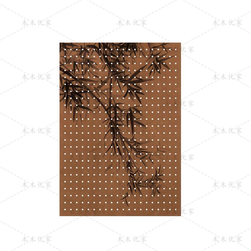 Entrance entrance hole board storage rack custom-made medieval style bamboo decorative shape wall electrical box blocking storage rack