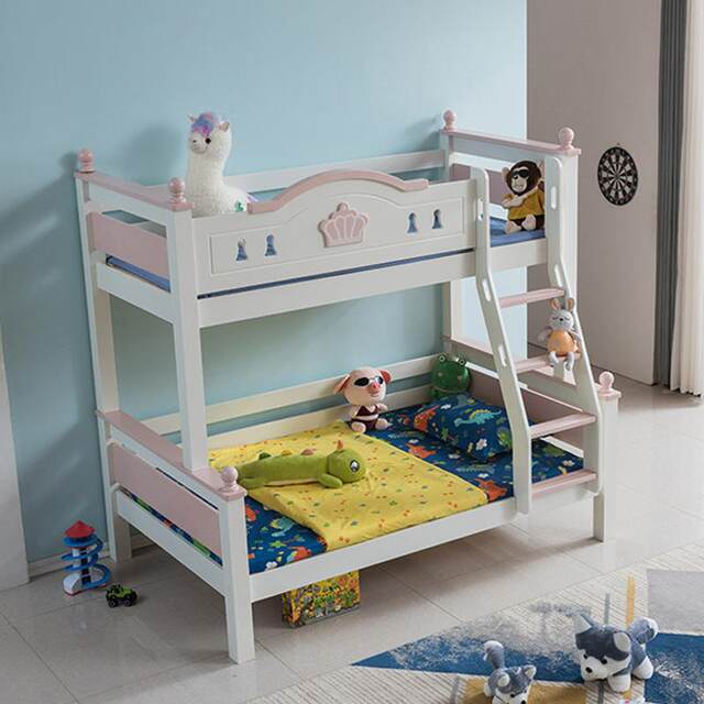 Solid wood bunk bed 1.35m bunk bed boy and girl bed 1.2m high and low bed children's furniture
