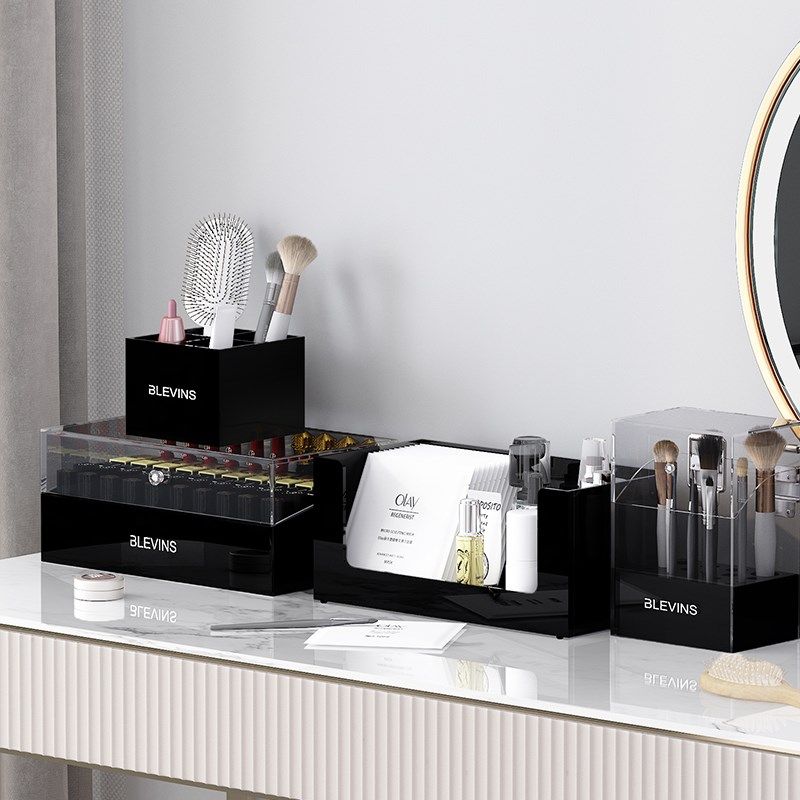 小台面洗漱台卫生间化妆品收纳盒亚克力大容量可叠加护肤品置物架,淘宝优惠券,粉丝福利购,淘宝优惠卷