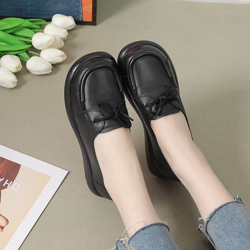 2024新款大码女鞋胖脚宽肥单鞋防滑系带妈妈鞋上班不累脚工作鞋41,淘宝优惠券,粉丝福利购,淘宝优惠卷