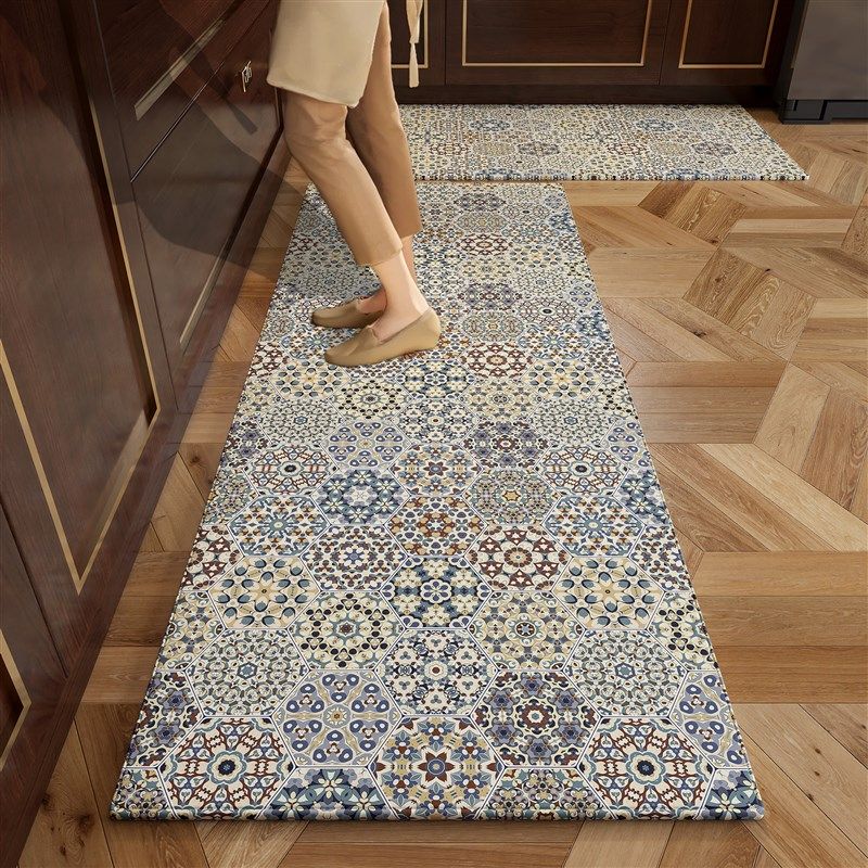 European kitchen special G floor mat, high-end anti-fouling absorbent mat, wipeable, wash-free, anti-dirty, anti-slip, long household carpet