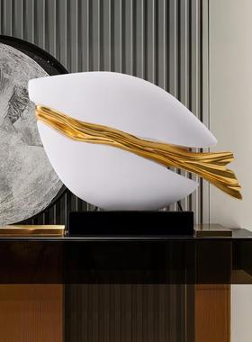 由居 创意艺术大鱼雕塑落地轻奢摆件酒店样板房别墅书房软装玄关