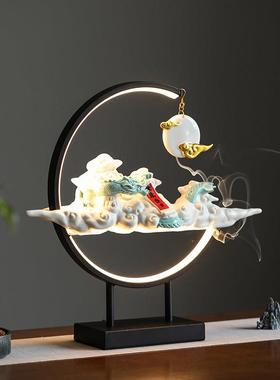 新中式创意定制龙摆件装饰礼品家居办公室玄关桌面软装饰乔迁开业