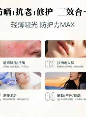 Lira Clinical/荔拉清透无油哑光防晒乳焕白敏肌油痘肌初老56.7g