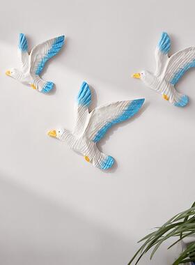 仿真地中海套三海鸥飞鸟海鸟树脂和平鸽海洋壁饰件背景墙挂件