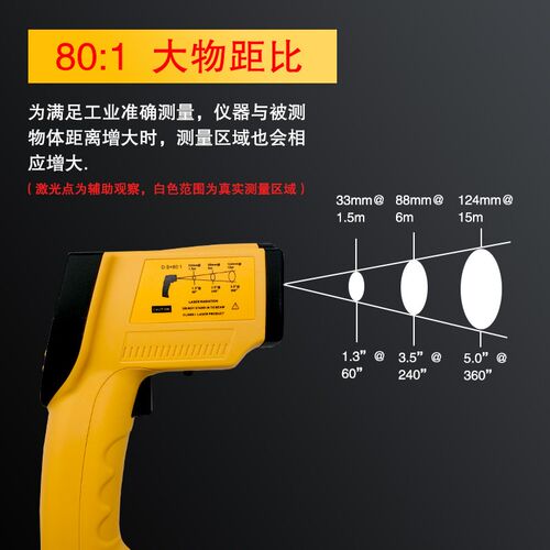 泰克曼TM980D/950D/990D铁水钢水测温枪红外线测温仪红外测温仪 - 图1