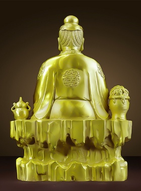 黄铜药王爷孙思邈铜像家居摆件五大名医圣孙思邈工艺品中医摆设