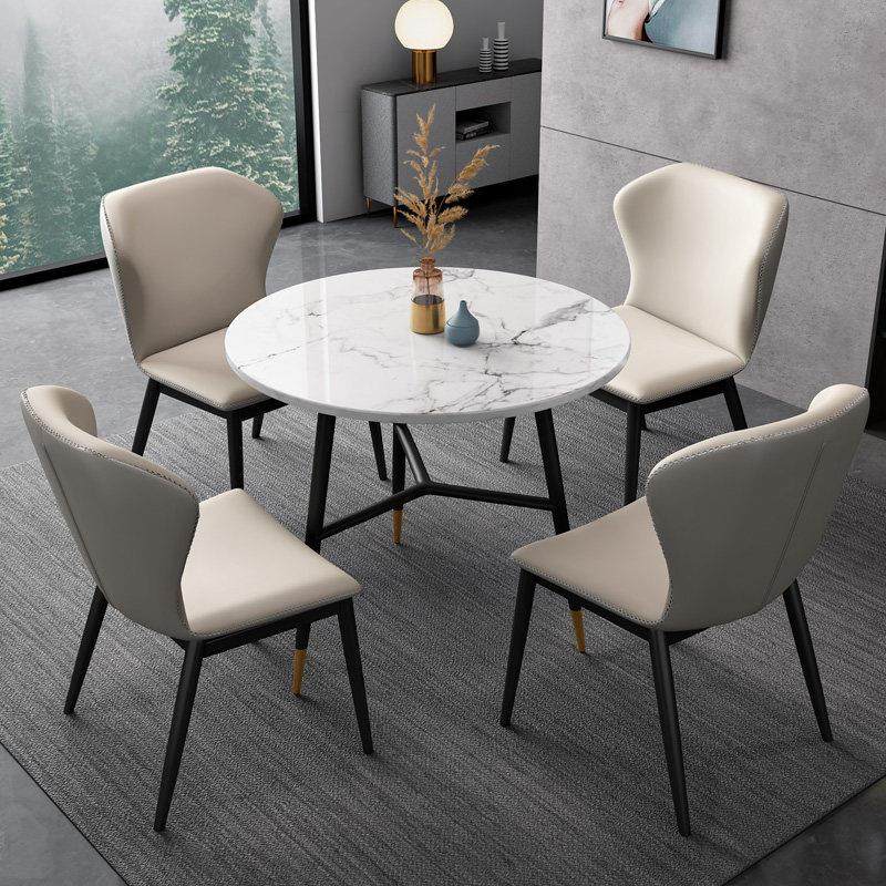 岩板洽谈桌椅组合店铺接待商业谈判会客轻奢售楼处圆桌餐桌椅子,淘宝优惠券,粉丝福利购,淘宝优惠卷