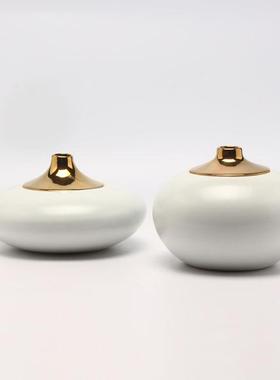新中式创意简约陶瓷白色罐子摆设会所客厅家居酒柜电视柜装饰摆饰