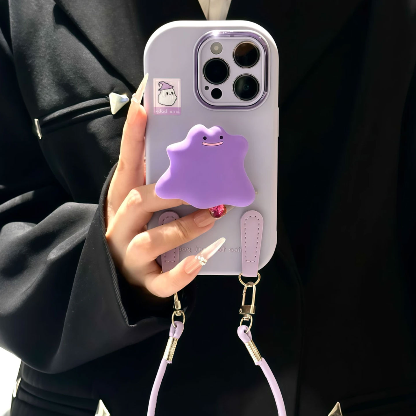 怪兽支架挂绳新款适用苹果17Pro手机壳iPhone15max12小米16华为mate80pura70k60nova14荣耀400vivox100reno13 - 图0